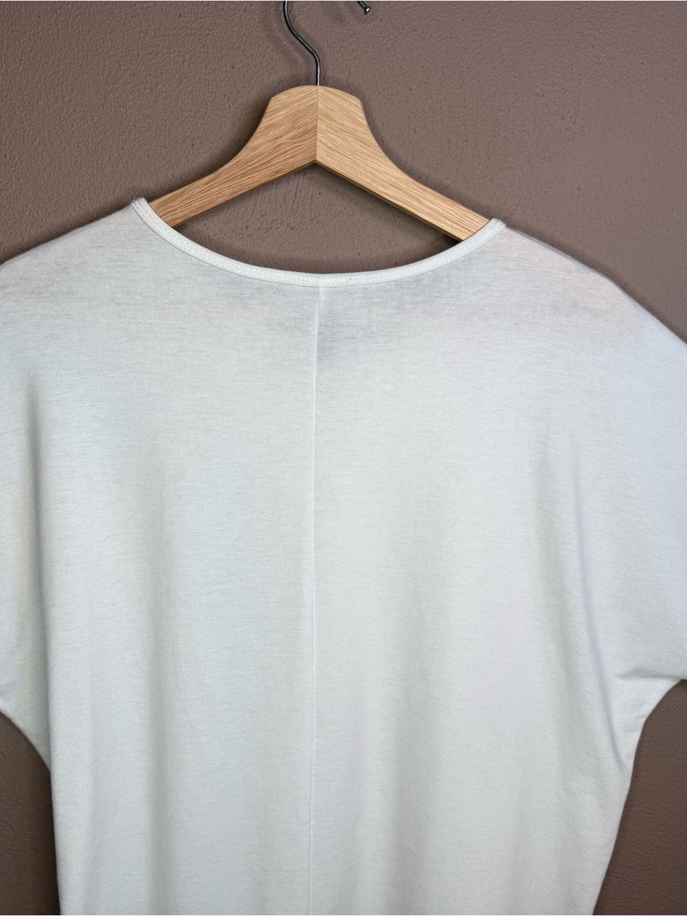 Clara Sun Woo Peach Knit Side Tie Wrap Minimalist Top in White Women's Size Med. - Picture 13 of 16